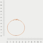 Браслет цепной из розового золота 585 пробы с плетением "Перлина" без вставок (арт. НБ 12-089 1.50)