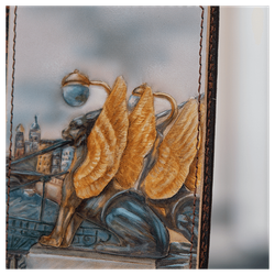 Обложка для документов «Городские мотивы» оранжевая