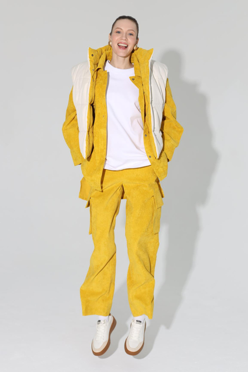 Юбка мини из вельвета с гульфиком, черный