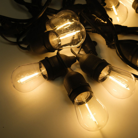 Электрогирлянда внешняя Лампы 5м 10LED IP65 220V, теплый белый, с коннектором, резиновый кабель