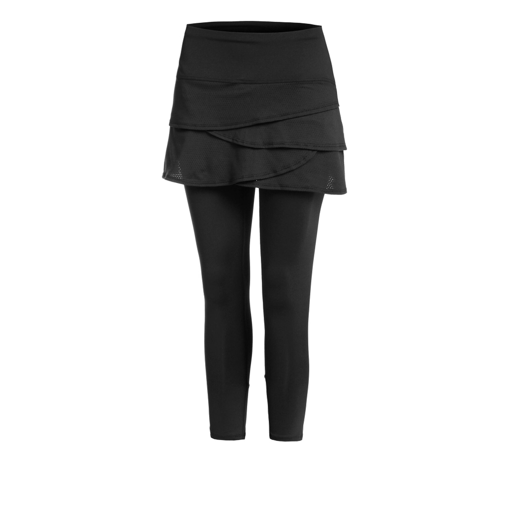 Женская теннисная юбка Lucky in Love Needle Out Scallop Scapri Women - Black