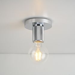 Потолочный Светильник Rh Utilitaire Socket Flushmount Silver By Imperiumloft