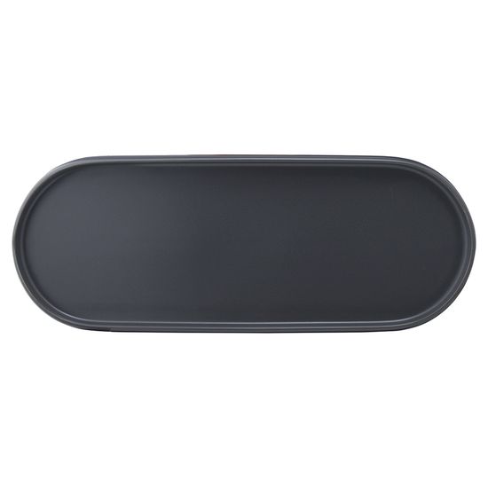 Овальное блюдо темно-серого цвета из коллекции essential