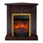 Каминокомплект Real Flame Anita Corner AO с очагом Majestic Lux Brass (угловой)