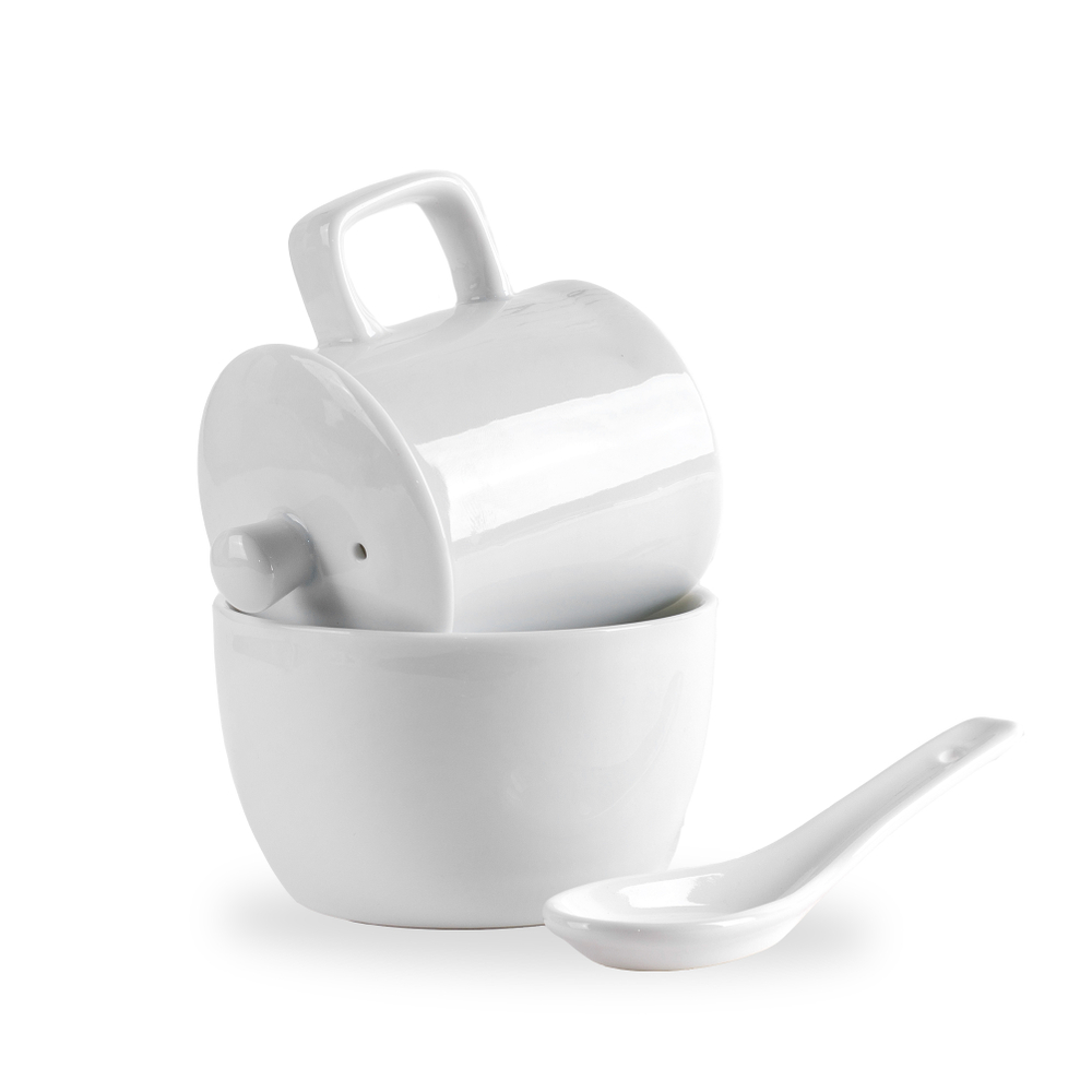 321017 Сервиз "Набор титестера" чашка с крышкой 150мл, чаша 200мл, ложка, фарфор