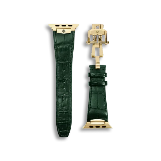 Ремешок для Apple Watch - Alligator Leather Green
