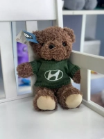 Мягкая игрушка мишка с надписью Хендай Hyundai 28 см