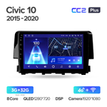 Teyes CC2 Plus 9" для Honda Civic 10 2015-2020