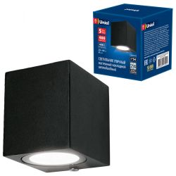ULU-S05A-5W-4000K IP54 BLACK Светильник светодиодный уличный. Архитектурный накладной. Белый свет 4000K. Корпус черный. TM Uniel.