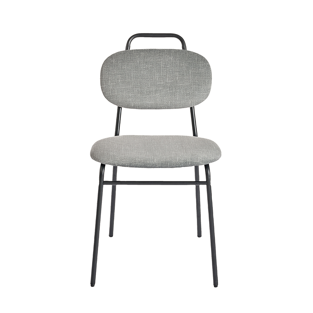 Стул MOLLY разборный черный каркас серое сиденье