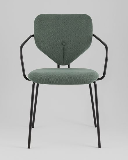 Стул обеденный Masey с подлокотниками зеленый