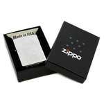 Зажигалка серебристая матовая Zippo Wolf с покрытием Brushed Chrome