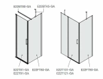 Душевой уголок Jacob Delafon CONTRA E22T121/E22FT90-GA 120х90 стекло прозрачное/профиль хром