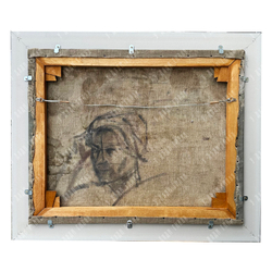 [Ню] Динес Ю. С. Ню с поворотом головы. Холст, масло.