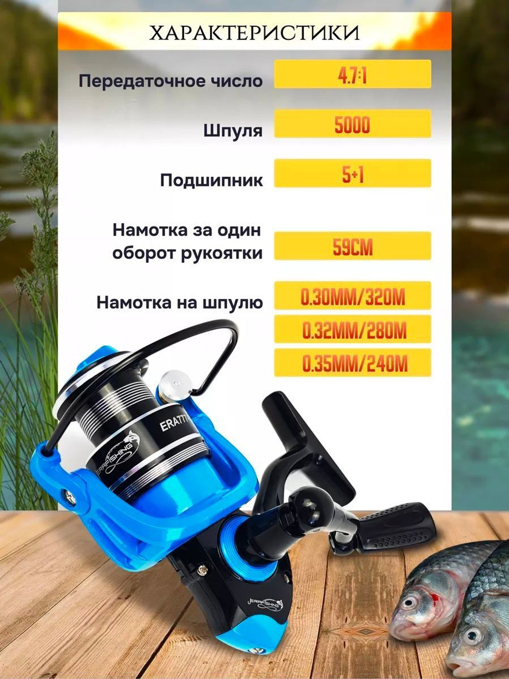 Катушка Era 777 3000 синяя