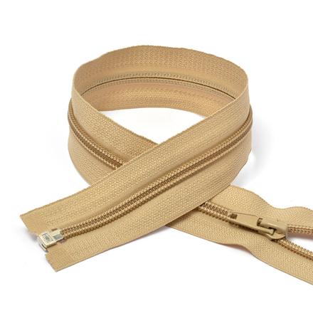 Молния пласт. спираль №5-N 75см цв. бежевый уп.50шт