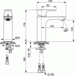 Смеситель Ideal Standard  CONNECT AIR A7055AA для умывальника