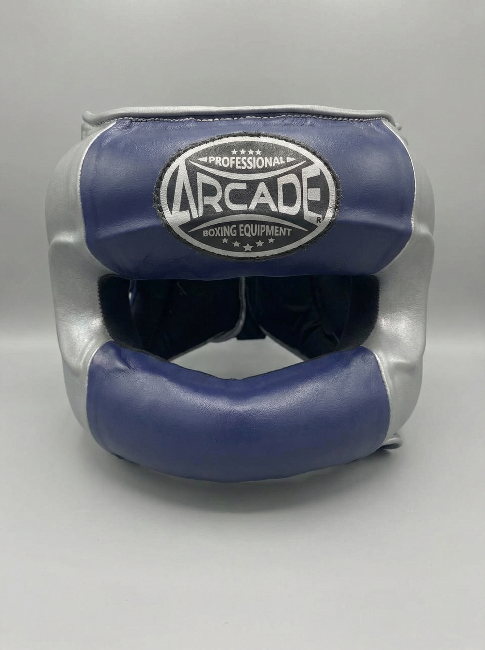 Шлем боксерский с бампером Arcada темно-синий -серый