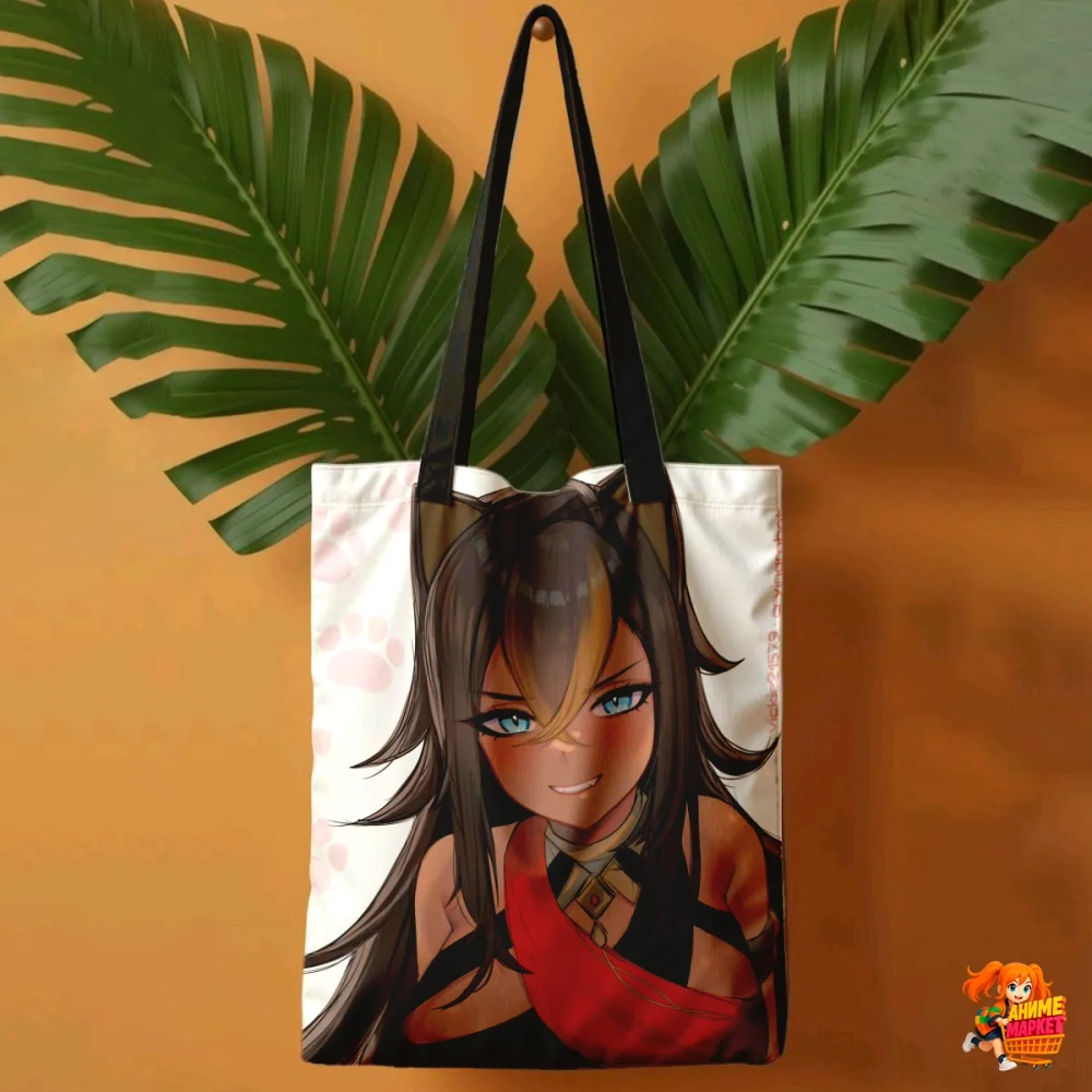 Сумка шоппер с принтом Genshin Impact