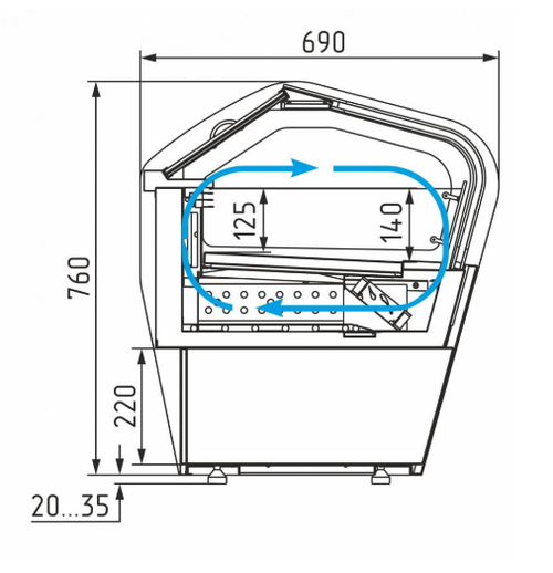 Морозильная витрина Carboma JOY I60 VL 1,2-1 для мороженого