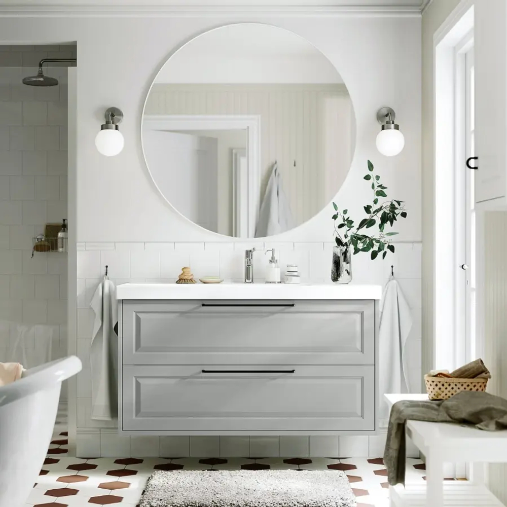 Тумба для раковины - TÄNNFORSEN / TАNNFORSEN IKEA/ ТАННФОРСЕН ИКЕА, 120х63 см, серый