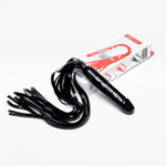 Чёрный латексный фаллос-плетка Mini Rocket (Цвет: черный)