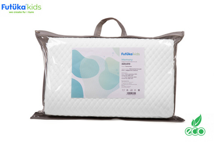 Подушка Memory (Белый, 32х51, Вязкоэлостичный ППУ с эффектом памяти)