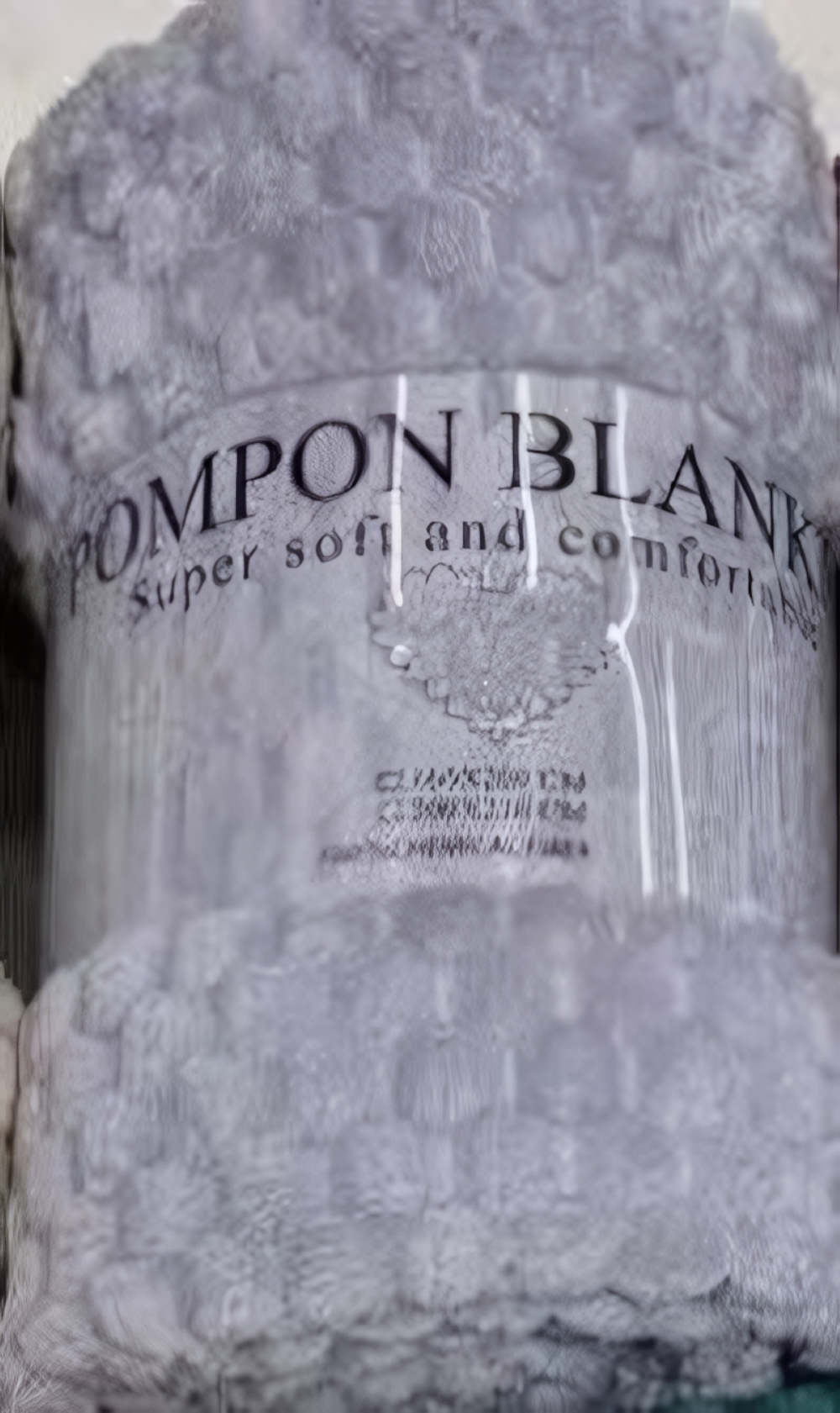 Плед 150*200см «Pompon», цвет светло-серый, микрофлис, 240 гр/м²