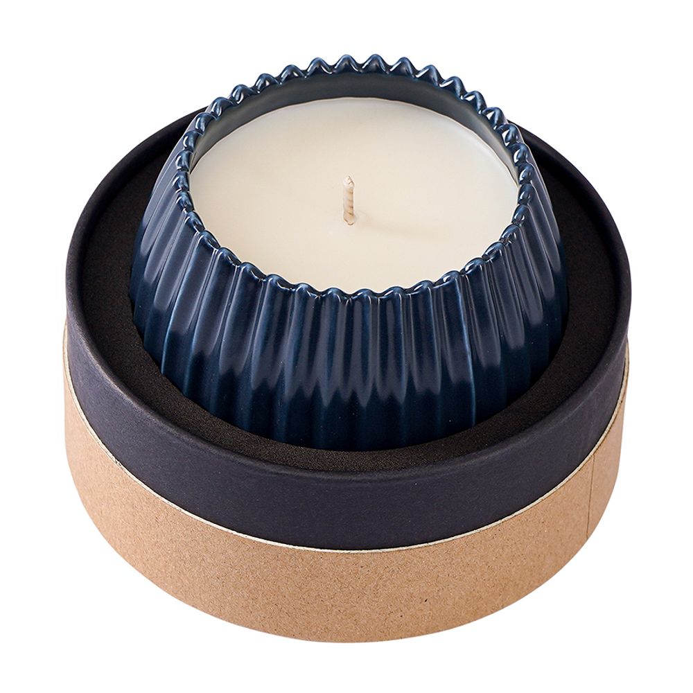 Свеча ароматическая Sandalwood, Bergamot & Citrus из коллекции Edge, синий, 30 ч