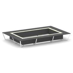 Steel Meet Стол переговорный прямоугольный KMK-PR.B.SP-26K2 Антрацит/Ваниль Глянец/Металл Белый 6000