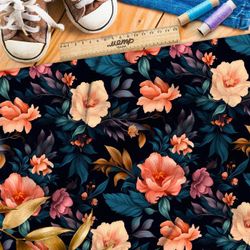 Ткань премиум таффета сказочный цветник