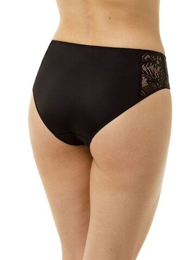 Трусы-слипы из микроволокна с кружевными вставками по бокам (Размер: 50) (Цвет: черный)