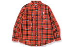 A Bathing Ape Logo Check Loose Fit Shirt