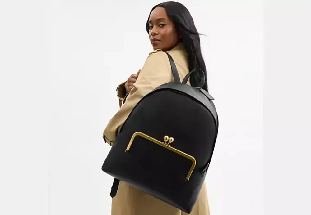 COACH Рюкзак Kisslock Frame Moderna, черный