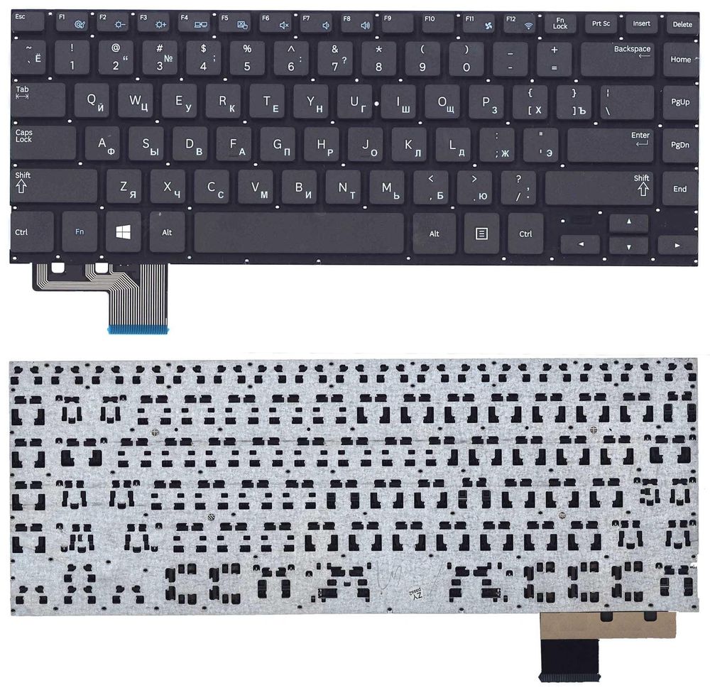 Клавиатура для ноутбука Samsung NP530U4B, NP530U4C, NP535U4C, NP530U4BI Series (Черная, без top case)