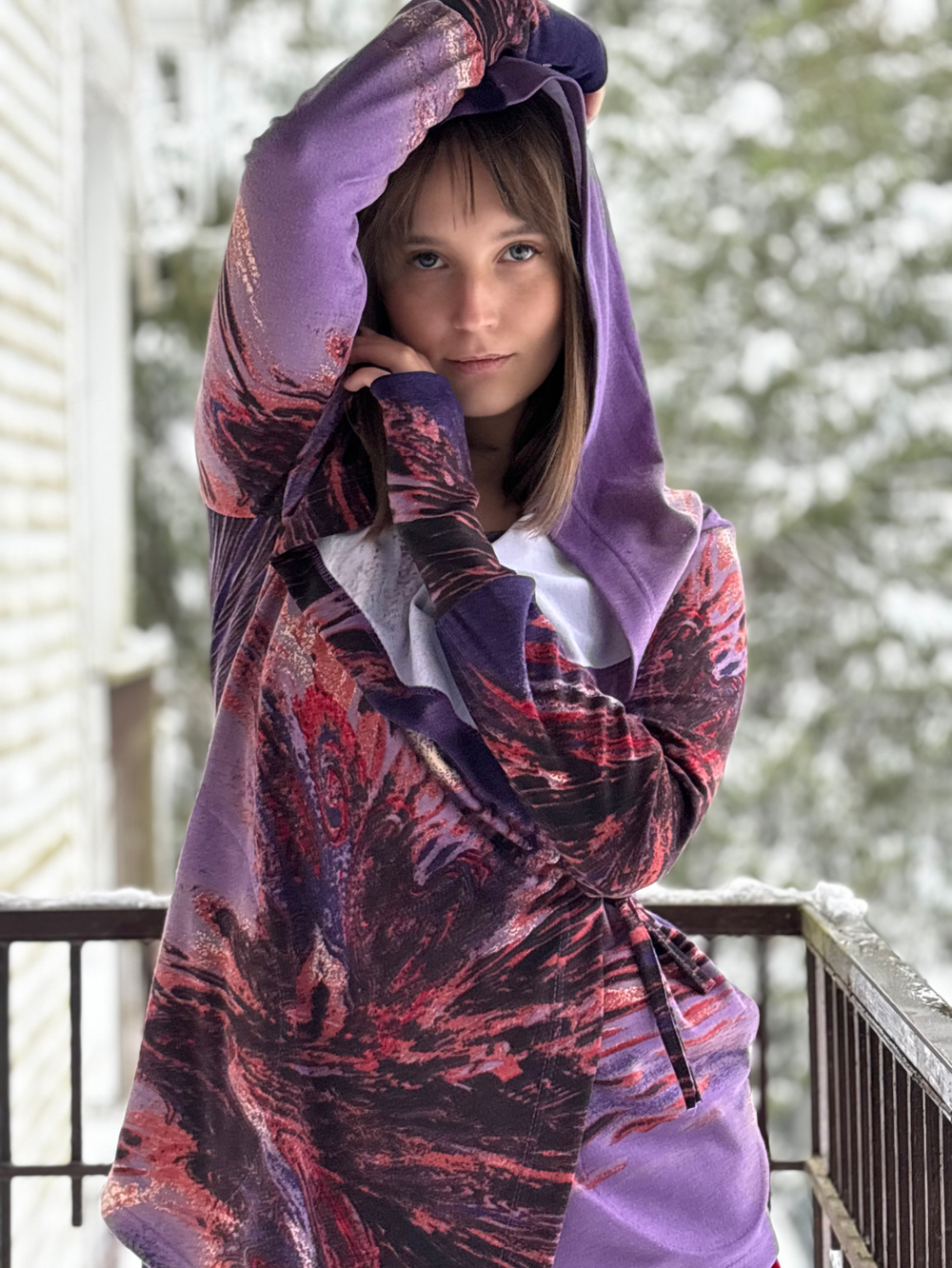 Мантия + Майка / фиолетовая акварель