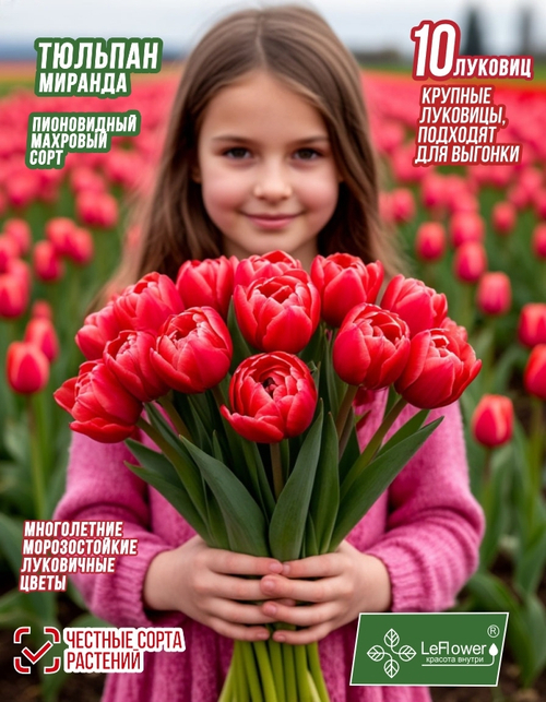 Тюльпан Луковица, Миранда 10 шт, крупный разбор 12+