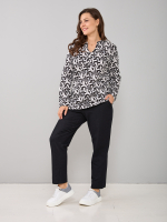 Блузка БЛ-22/черномолочный-лабиринт