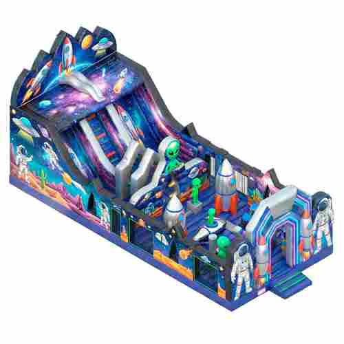 Коммерческий надувной батут «Галактическое приключение» 15×7×7,4 м