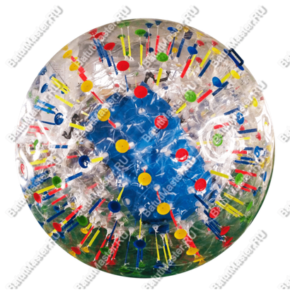 Светящийся зорб «Neo» ТПУ, диаметр 2,2 м, с усиленными сидениями