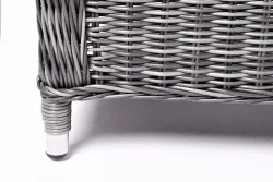 "Форио" кресло раскладное плетеное, цвет графит