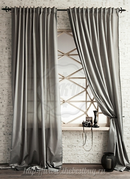 Шторы для гостиной: Лори (арт. BL01-113-06)  - (170х270)х2 см.  - (Возможна высота 250 см.) - серый