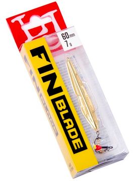 Блесна вертикальная зимняя Lucky John FIN Blade с цепочкой и тройником 60мм G блистер