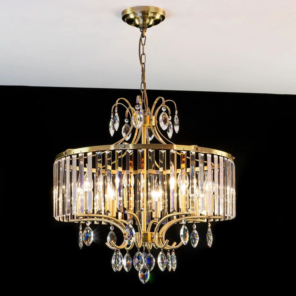 Citilux Инга CL335183 Люстра подвесная хрустальная Бронза