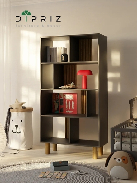 Дизайнерский книжный шкаф-стеллаж Ола на ножках, 150х80х35