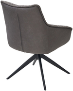 Стул М-City DISAUR Фабиан (Fabian) 360Град.  Серый 464, Экокожа, Серый 132, ткань, Черный каркас