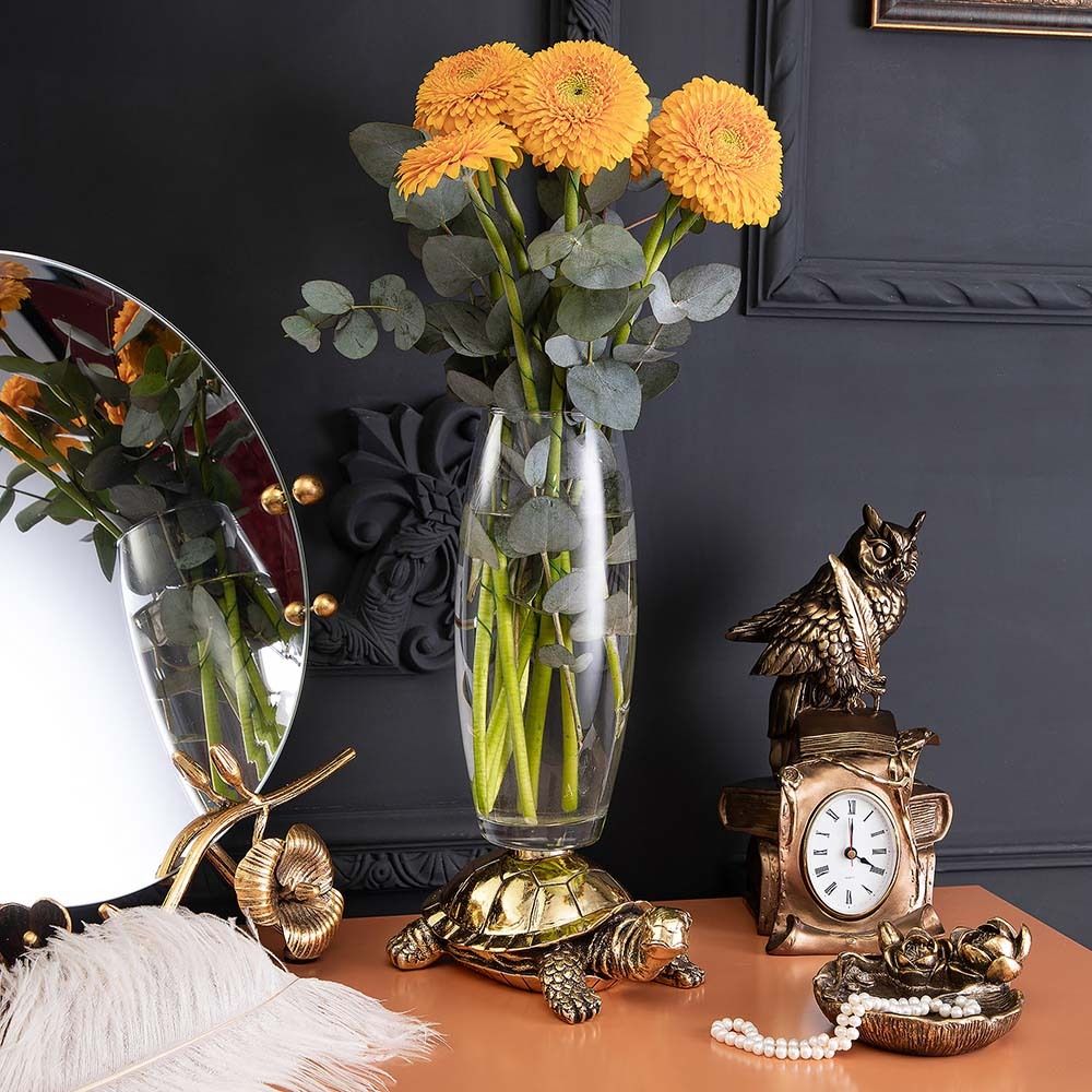 Ваза для цветов Черепаха Бронза