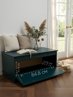 Обувница для прихожей, 91х42х40, Индра, с сиденьем, банкетка, МДФ, изумруд, Dipriz