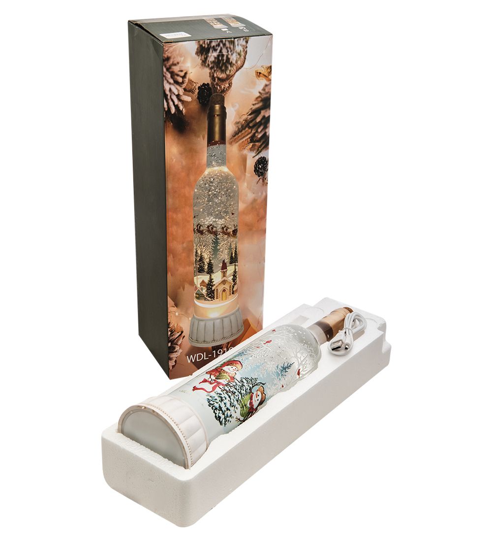 XM-843/2 Новогодняя бутылка с подсветкой