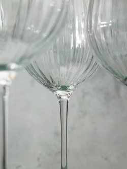 Набор бокалов для вина, 600 мл, 2 шт. с золотой каймой